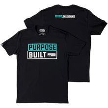 Load image into Gallery viewer, PURPOSE BUILT "NEGATIVE" T-SHIRT BLACK / TEAL