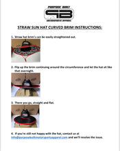 Load image into Gallery viewer, PURPOSE BUILT “LIFESTYLE” STRAW SUN HAT BLACK / RED