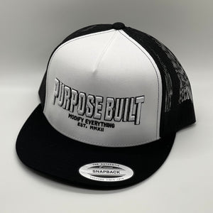 PURPOSE BUILT "BIG BLOCK" SNAPBACK BLACK / WHITE