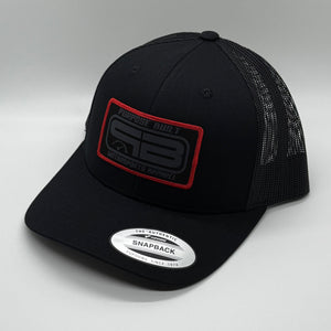PURPOSE BUILT "LIFESTYLE" CURVED BILL SNAPBACK BLACK / RED
