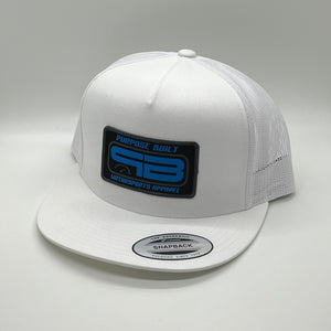 PURPOSE BUILT "LIFESTYLE" TRUCKER SNAPBACK  WHITE / GRABBER BLUE