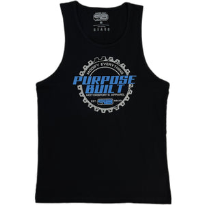 PURPOSE BUILT "GEAR" MEN'S TANK TOP BLACK / GRABBER BLUE