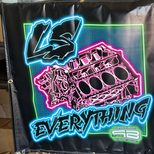 PURPOSE BUILT SHOP/GARAGE VINYL BANNER 