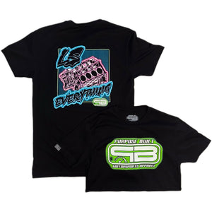 PURPOSE BUILT "LS EVERYTHING" T-SHIRT BLACK / NEON