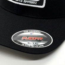 Load image into Gallery viewer, PURPOSE BUILT &quot;LIFESTYLE&quot; XXL FLEXFIT CURVED BILL BLACK / WHITE