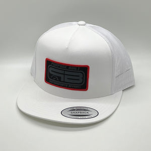 PURPOSE BUILT "LIFESTYLE" TRUCKER SNAPBACK  WHITE / RED