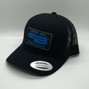 PURPOSE BUILT "LIFESTYLE" CURVED BILL SNAPBACK BLACK / GRABBER BLUE