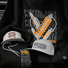 Load image into Gallery viewer, PURPOSE BUILT &quot;REBOUND&quot; HOODIE PULLOVER BLACK / ORANGE