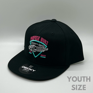 PURPOSE BUILT YOUTH "PLUG" SNAPBACK BLACK / PINK / TEAL