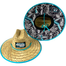 Load image into Gallery viewer, PURPOSE BUILT “LIFESTYLE” STRAW SUN HAT NATURAL / TIFFANY