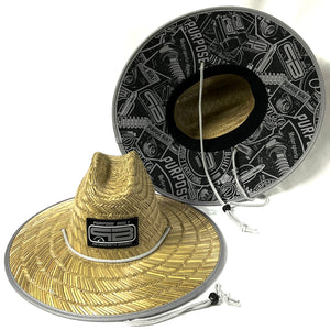 PURPOSE BUILT “LIFESTYLE” STRAW SUN HAT NATURAL / GREY