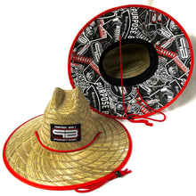 Load image into Gallery viewer, PURPOSE BUILT “LIFESTYLE” STRAW SUN HAT NATURAL / RED
