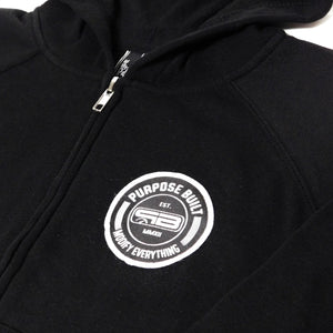 Purpose Built Motorsports Apparel turbo turbocharged terror boosted clothing silk screen printed woven label veteran owned lifestyle hoodie heavy weight garage modified modify everything hoodie pullover fleece black toddler kids