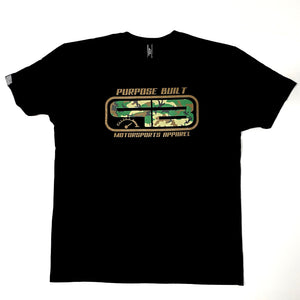 Purpose Built Motorsports Apparel turbo turbocharged terror boosted clothing silk screen printed T-shirt Tshirt T shirt s/s short sleeve crew neck woven label veteran owned 100% cotton CAMO