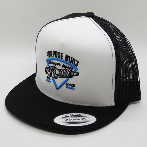 PURPOSE BUILT SPARK PLUG TRUCKER HAT SNAPBACK MOTORSPORTS APPAREL