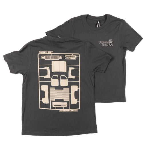 PURPOSE BUILT “SQUAREBODY MODEL” YOUTH T-SHIRT CHARCOAL GREY