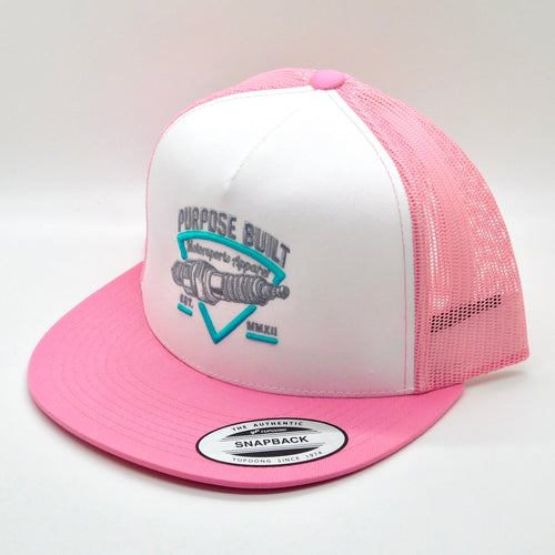 PURPOSE BUILT SNAPBACK TRUCKER HAT SPARK PLUG MOTORSPORTS APPAREL 