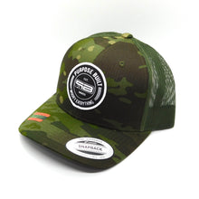 Load image into Gallery viewer, PURPOSE BUILT &quot;RADIAL&quot; CURVED BILL SNAPBACK TROPICAL CAMO