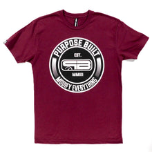 Load image into Gallery viewer, PURPOSE BUILT &quot;RADIAL&quot; T-SHIRT MAROON